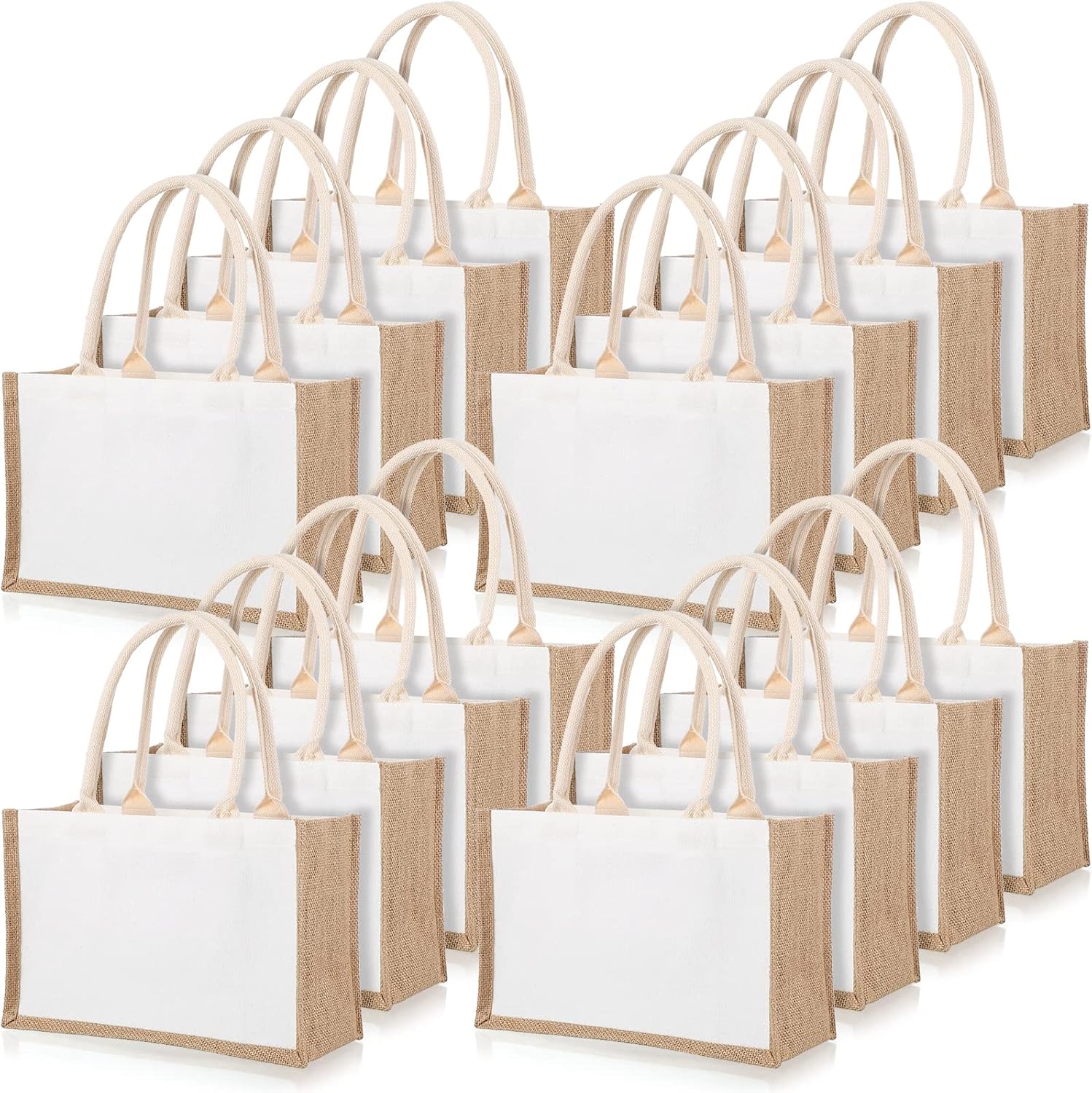 Women Bags For Eid - 16-pack jute draagtassen jute draagtassen met