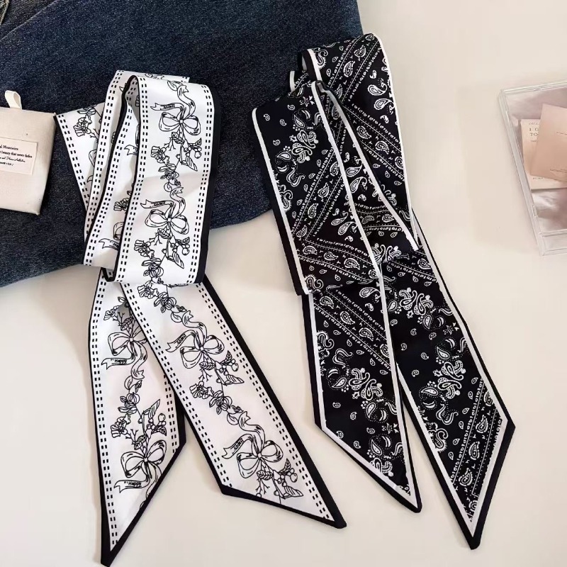 Women Bags White - Zwart Wit Dubbelzijdig Paisley Lange Sjaal