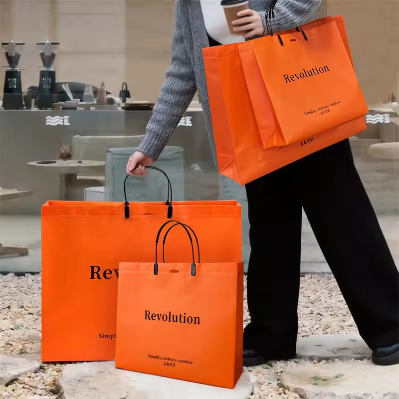 Women Bags For Eid - 10 stuks oranje non-woven draagtassen winkelen