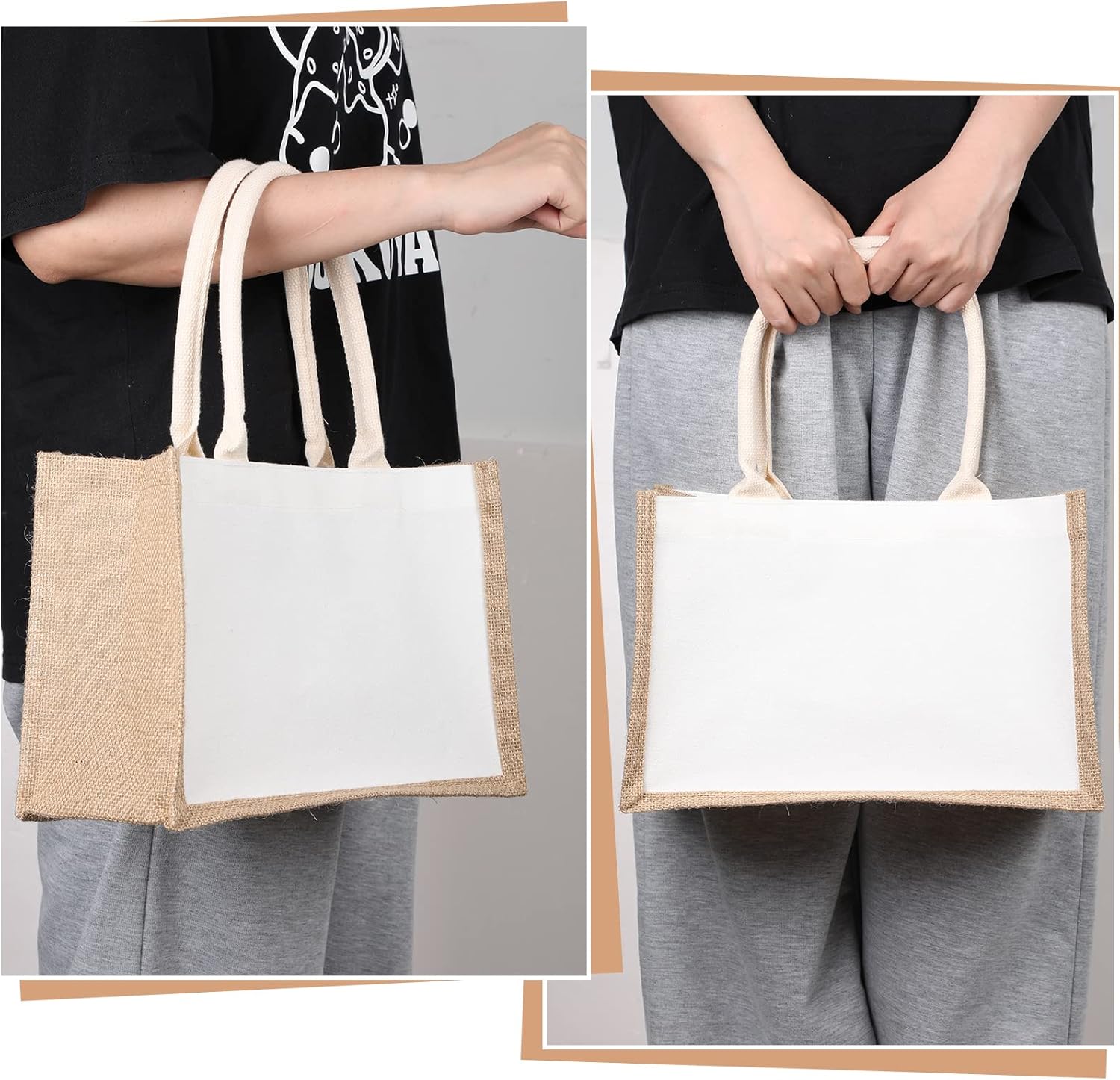 16-pack jute draagtassen jute  - Women Bags For Eid recensie en prijs