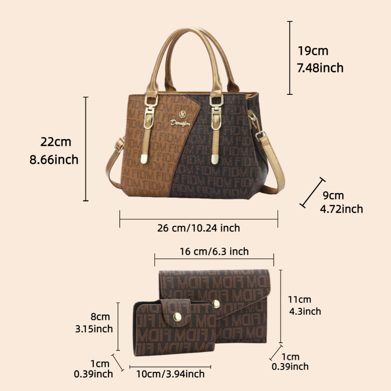 3-delige dames tasset, luxe pr - Women Bags Leather recensie en prijs