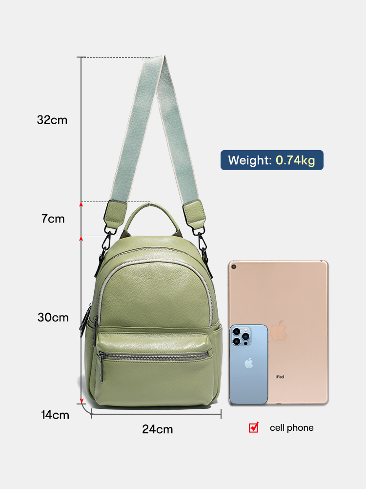 Zency Vrouwen Lederen Rugzak M - Women Bags White recensie en prijs