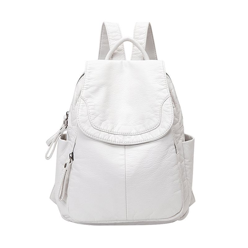 Damesrugzak Witgewassen Leren  - Women Bags White recensie en prijs