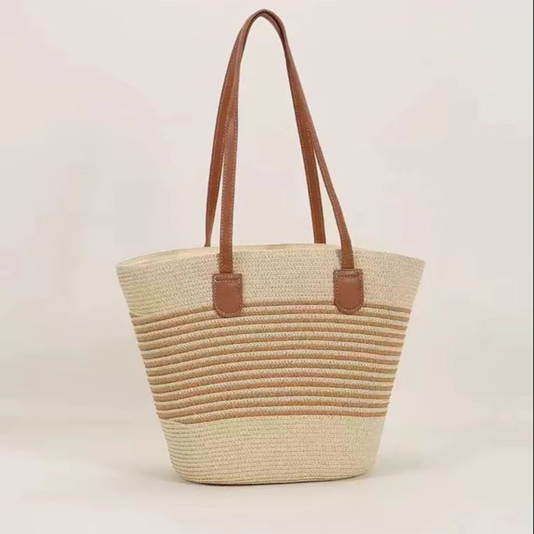 CLAREGQI gestreepte stro-tas v - Women Bags Leather recensie en prijs