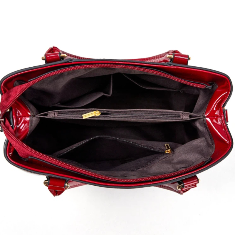 3-delige dames tasset met gepr - Women Bags Leather recensie en prijs