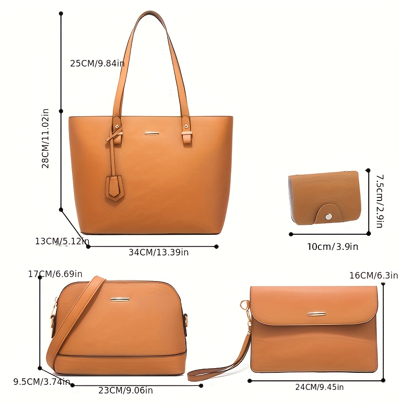 4 stuks mode damestassensets e - Women Bags Leather recensie en prijs