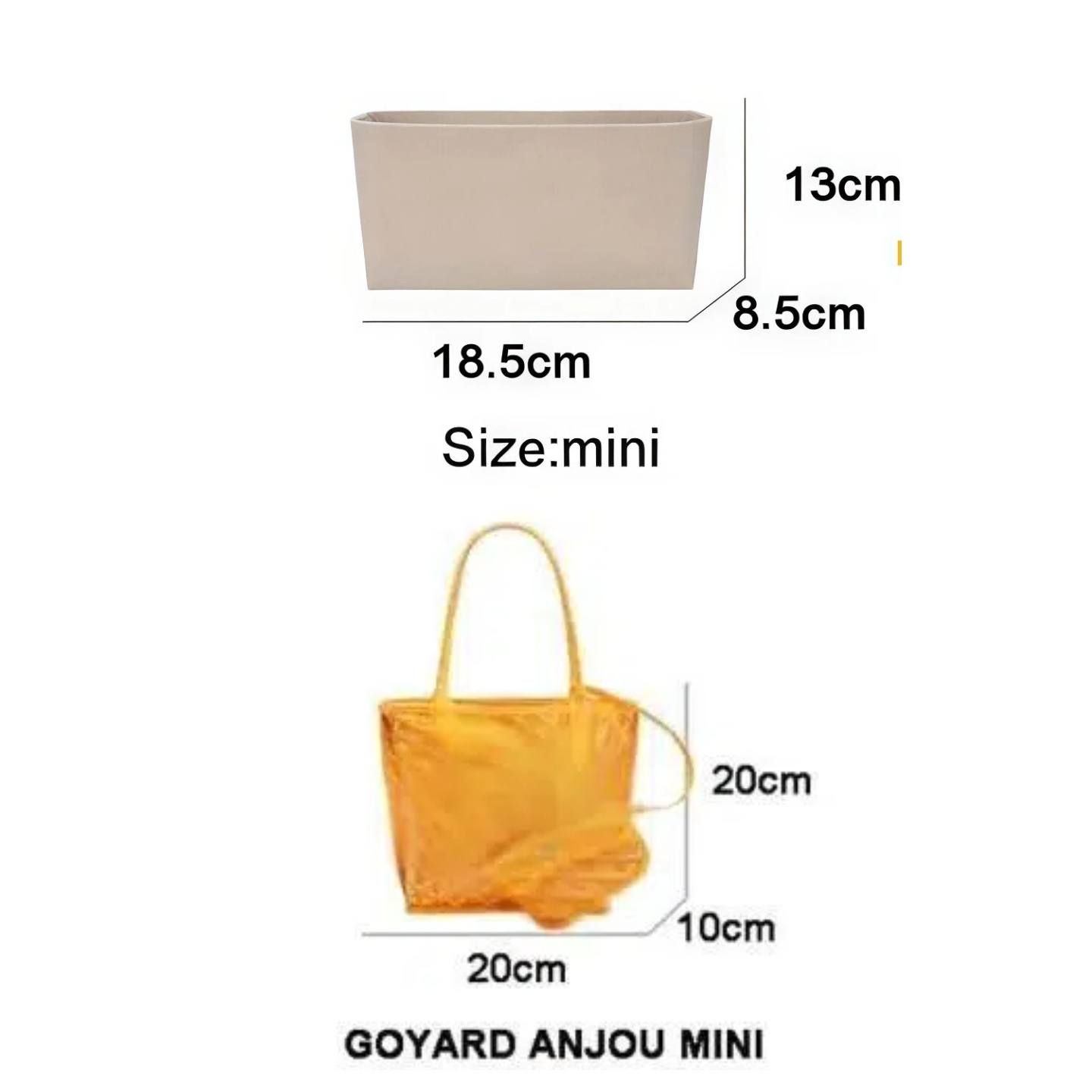 Vilten inzettas voor cosmetica - Women Bags Goyard recensie en prijs